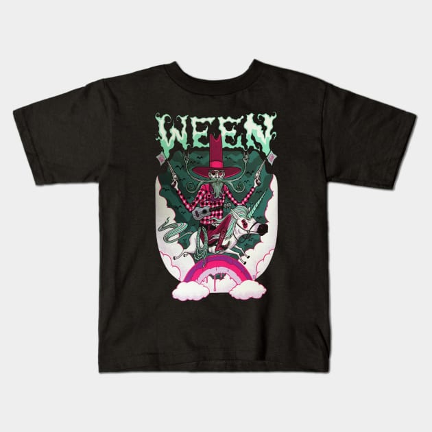 Ween Kids T-Shirt by TizeOPF Arts